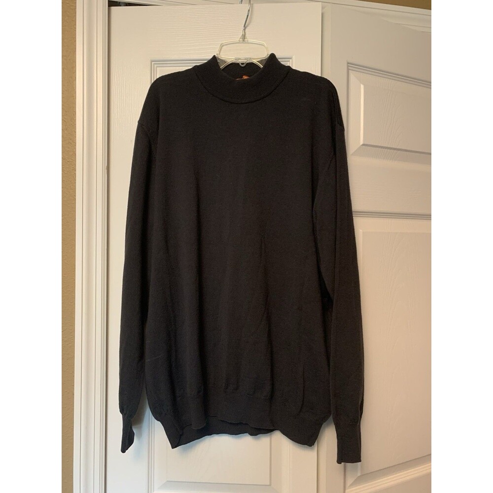 Sette Ponti 100% Wool Sweater Men’s XL Black Preppy
